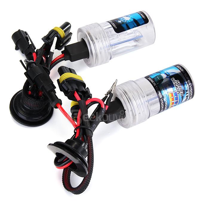 6000K 12V 880 55W F250 Xenon HID Kit Car Headlight Slim Ballast Xenon Bulb - Black ( One Pair )