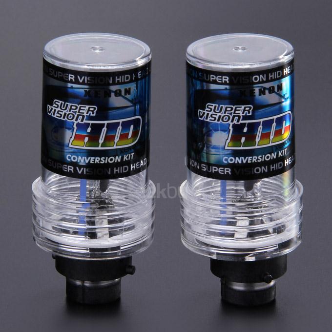 12000K 55W D2R Car HID Brilliant Blue Xenon Headlight Light Lamp Bulbs - Black + White ( One Pair)