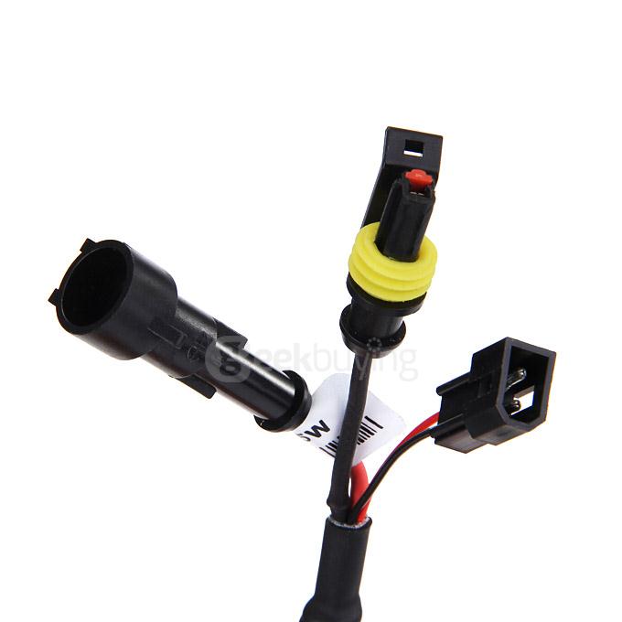 4300K Car 9004/9007-3 55W HID Xenon Headlight Light Lamp Bulb Replacement - Black + White ( One Pair )
