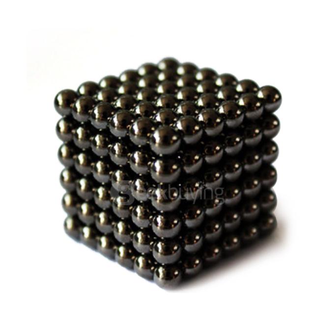 216Pcs 5mm Sliver DIY Neocube Magic Beads Magnetic Balls Puzzle - Black