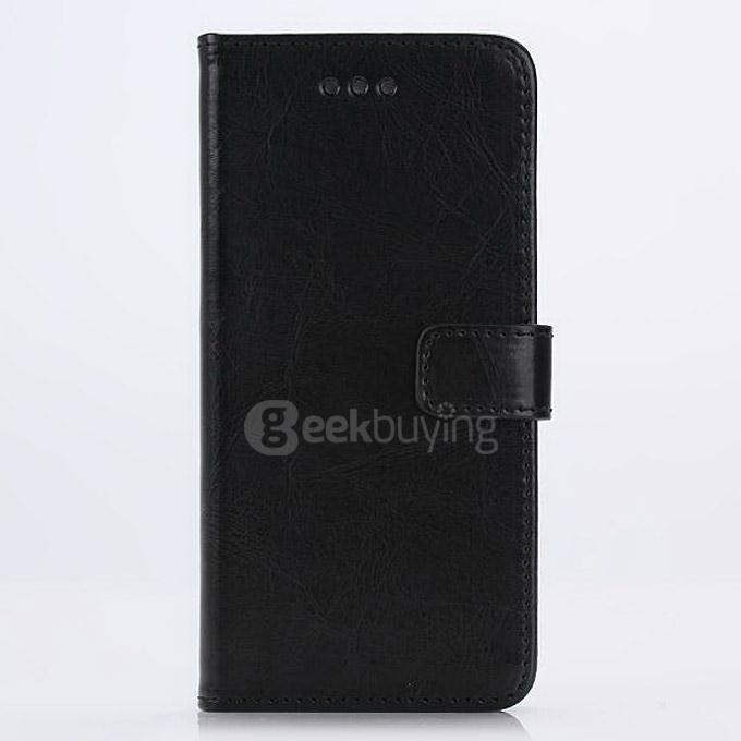 Protective Leather Case Back Case With Holder/Card Slots/Wallet For Apple iPhone 6s Plus 5.5inch - Black