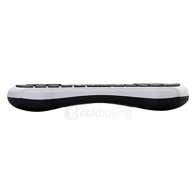 V6A 2.4GHz Mini Wireless QWERTY Touchpad Keyboard Air Mouse Handheld Remote Control For Laptop TV Box Tablet - White+Black