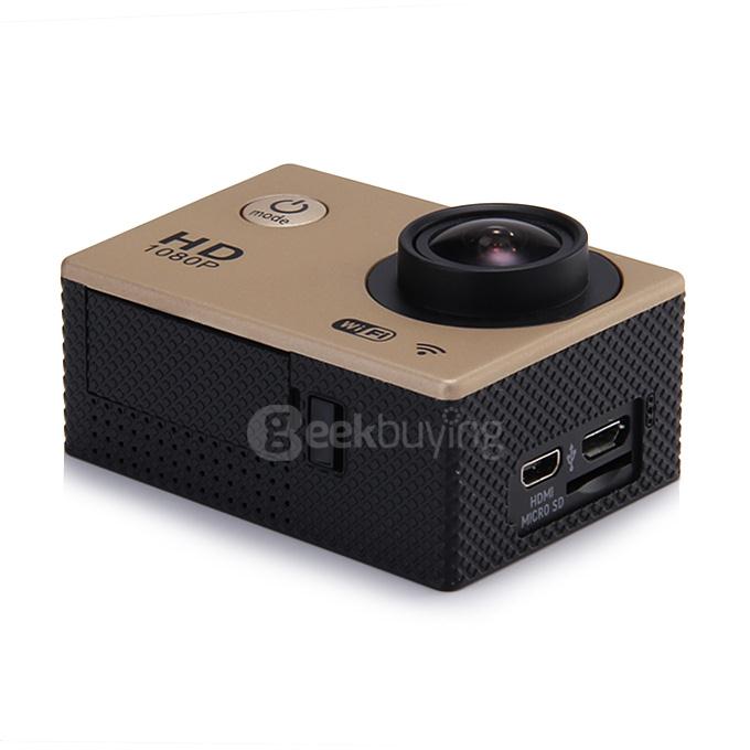 SJ4000 WiFi Action Camera Novatek 1080P H.264 1.5 Inch 170 Degree Wide Angle Outdoor Sports Waterproof HD Camcorder DV/CAR DVR - Gold