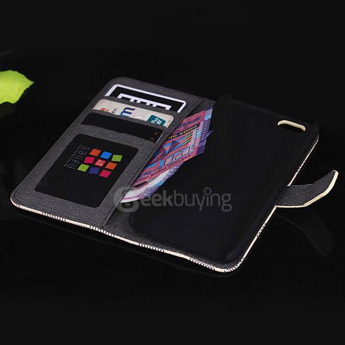 New Style Luxury Grid Pattern Pattern Wallet Leather Case Cover For Apple iPhone 6s 4.7inch Phone - White
