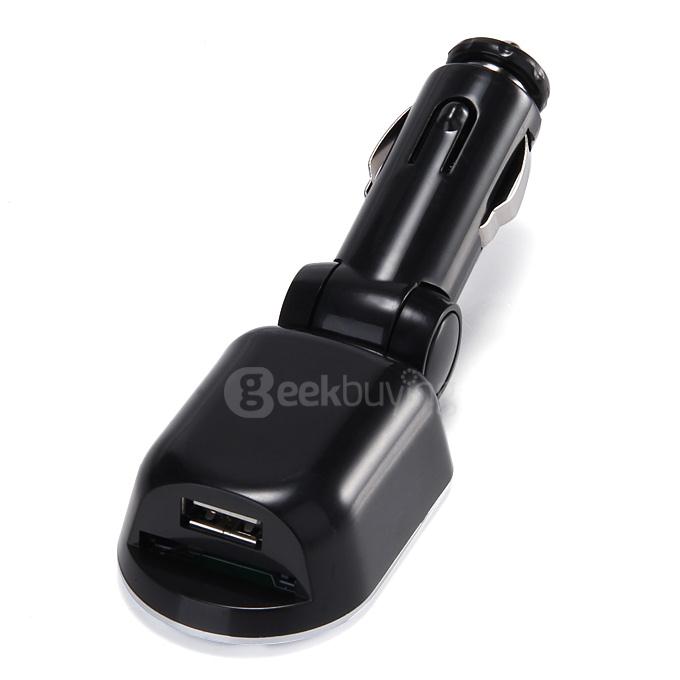 3 in 1 BT013 Bluetooth Adapter MP3 Player Wireless Car FM Transmitter LCD Screen with SD USB Slot - Black + Silver