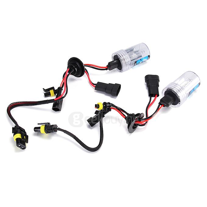 6000K Car H10 35W HID Xenon Headlight Light Lamp Bulb Replacement - Black + White ( One Pair )