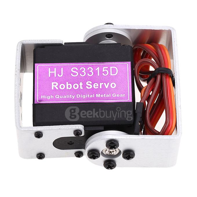 HJ S3315D Hight Performance Full Metal 15KG Torque Brushless Motor 180 Degrees Rotating Digital Robot Servo With Long/Short Mounting