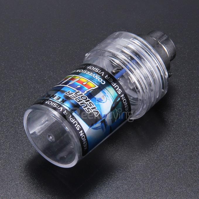 4300K 55W D2R Car HID Brilliant Blue Xenon Headlight Light Lamp Bulbs - Black + White ( One Pair)