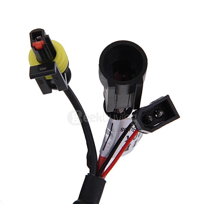 4300K Car H4-3 35W HID Xenon Headlight Light Lamp Bulb Replacement - Black + White ( One Pair )