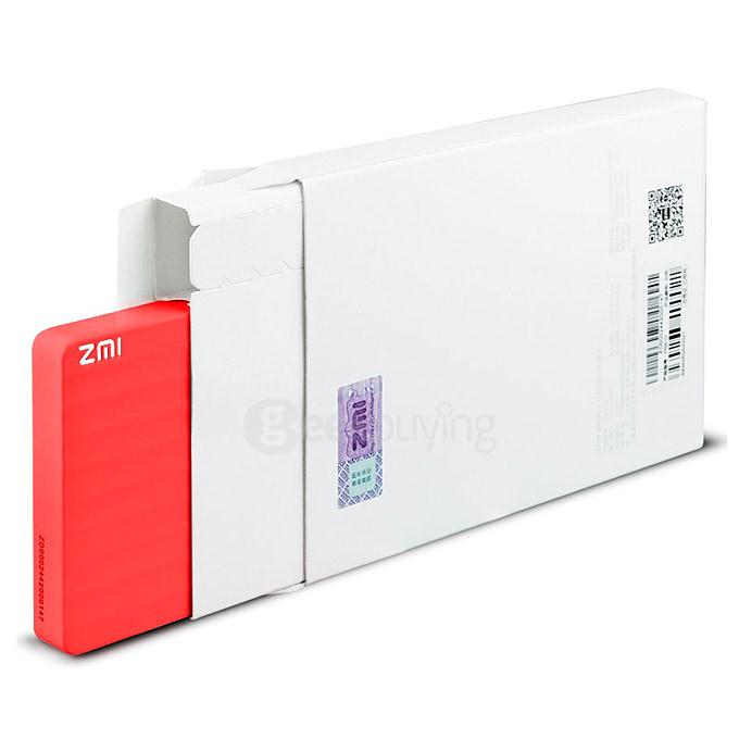 Original Xiaomi ZMI USB 10000mAh Smart Power Bank Adapter For Xiaomi iPhone Samsung HTC Smartphone - Red