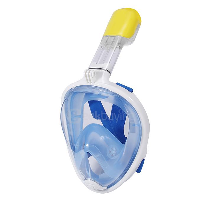 New NEOpine Water Sports Diving Equipment Full Dry Diving Mask Swimming Glasses for GoPro Hero /SJCAM / Xiaomi Xiaoyi Camera - Blue (Size S/M)