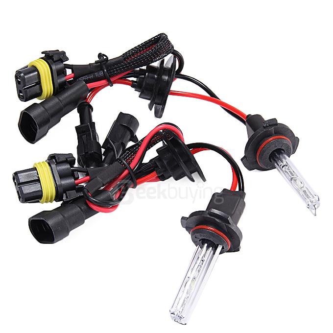 12000K Car 9005 35W HID Xenon Headlight Light Lamp Bulb Replacement - Black + White ( One Pair )