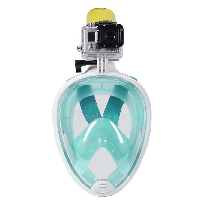 New NEOpine Water Sports Diving Equipment Full Dry Diving Mask Swimming Glasses for GoPro Hero /SJCAM / Xiaomi Xiaoyi Camera - Green (Size S/M)