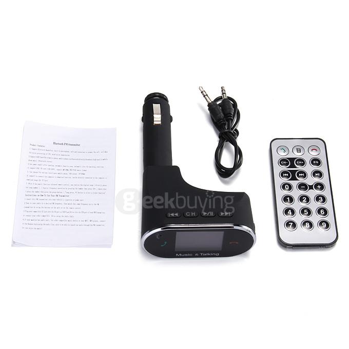 BT30 FM Transmitter Car Kit MP3 Player LCD Screen Bluetooth Handsfree SD USB Charger with Remote Control
