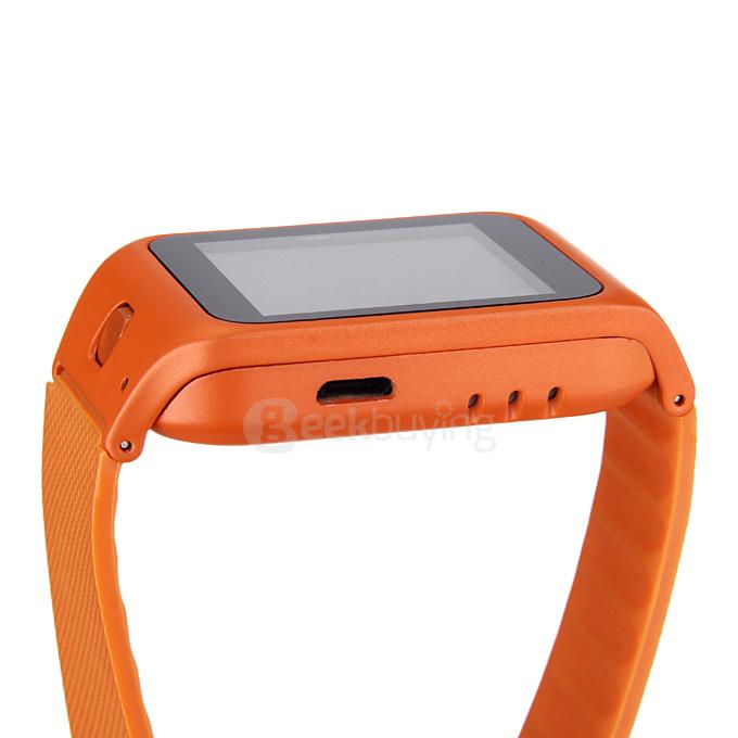 KEN XIN DA W3 1.44'' IPS LCD Capacitive 128x128 Bluetooth 3.0 Smart Watch Phone SC6531 0.32GHz 32MB ROM 0.08MP - Orange