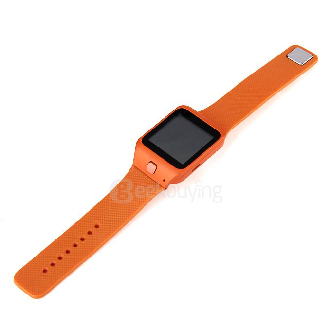 KEN XIN DA W3 1.44'' IPS LCD Capacitive 128x128 Bluetooth 3.0 Smart Watch Phone SC6531 0.32GHz 32MB ROM 0.08MP - Orange