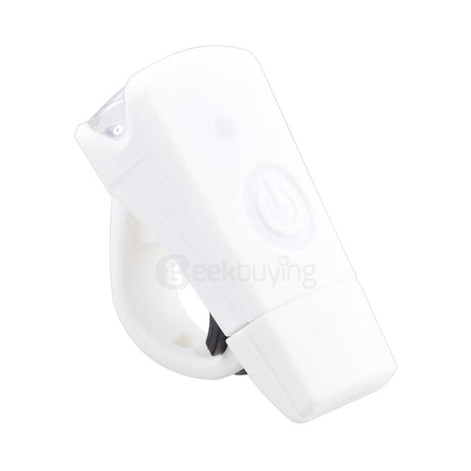 Waterproof Leadbike A50 USB Rechargeable 2-LED 2-Mode White Light Bike Headlight - White