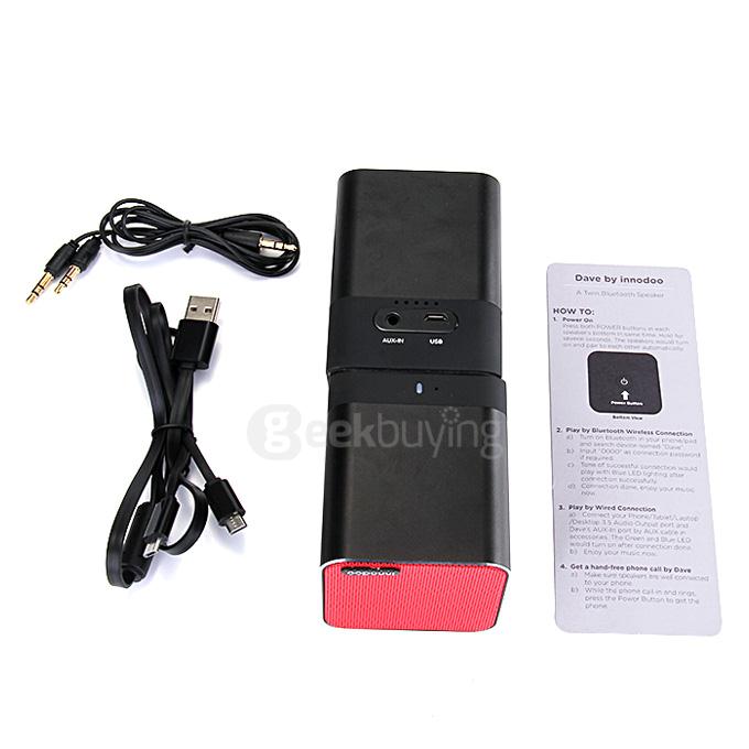 Innodoo Dave Bluetooth 3.0 HIFI Wireless Stereo Speaker Handsfree Calls with 800mAh Built-in Battery