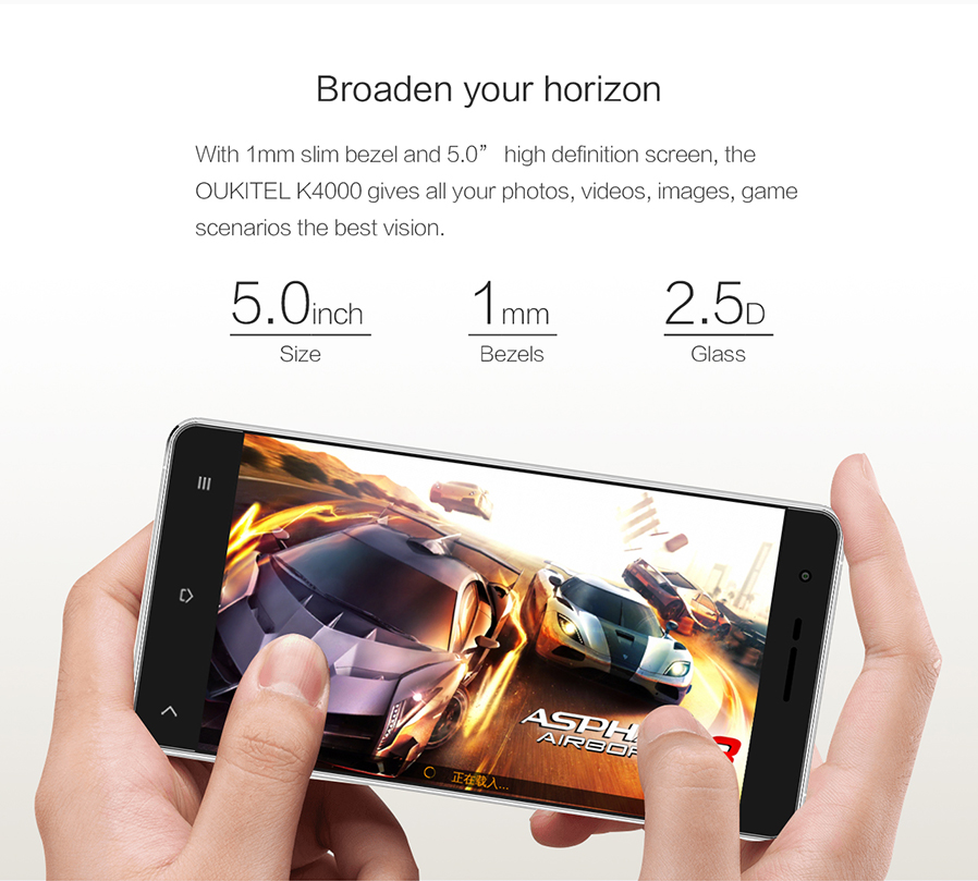 OUKITEL K4000 5.0inch 4G FDD-LTE 4000mAh Android 5.1 Smartphone MT6735 Quad Core 2GB 16GB 13.0MP IPS HD - Black