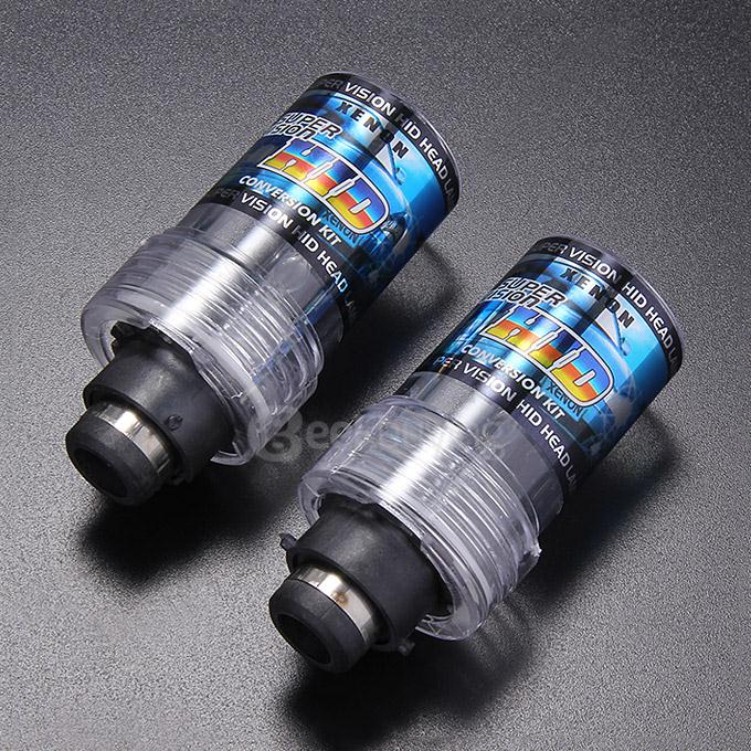 4300K 55W D2S Car HID Brilliant Blue Xenon Headlight Light Lamp Bulbs - Black + White ( One Pair )