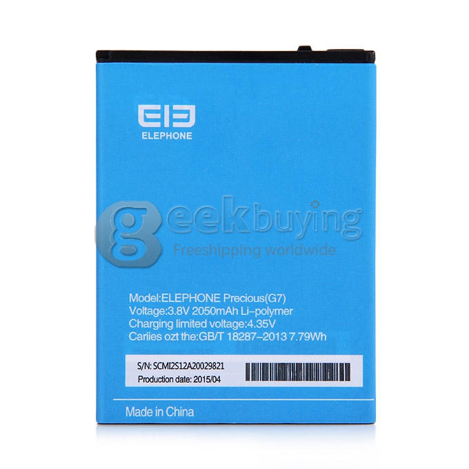 (Original) 3.7V 2650mAh Rechargeable Lithium-ion Battery for Elephone G7 Smart Phone