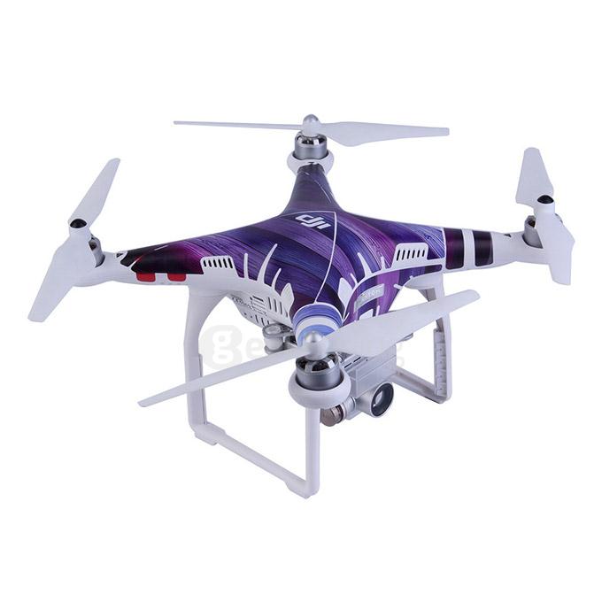 DJI Phantom 3 PVC Stickers Purple Woodgrain Pattern Decals