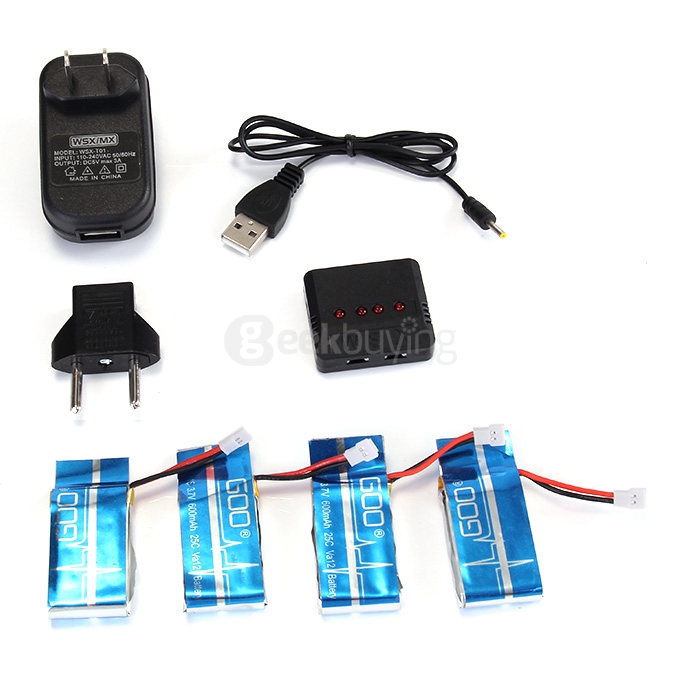 X4A-A04 3.7V 600mAh Battery for SYMA X5/X5C/X5A/X5SC/X5SW/Cheerson CX-30/CX-30W/CX-30S/JJRC H5C/H9D/Wltoys V931/F949