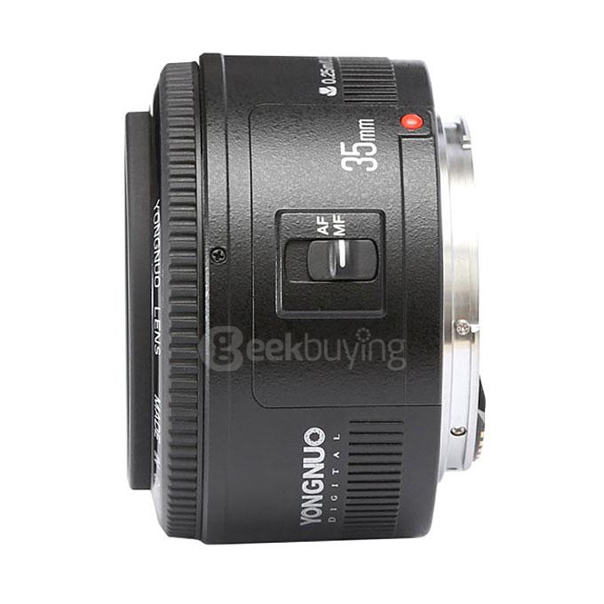 Yongnuo YN35mm F2 Lens Wide Angle AF Prime Lenses for Canon - Black