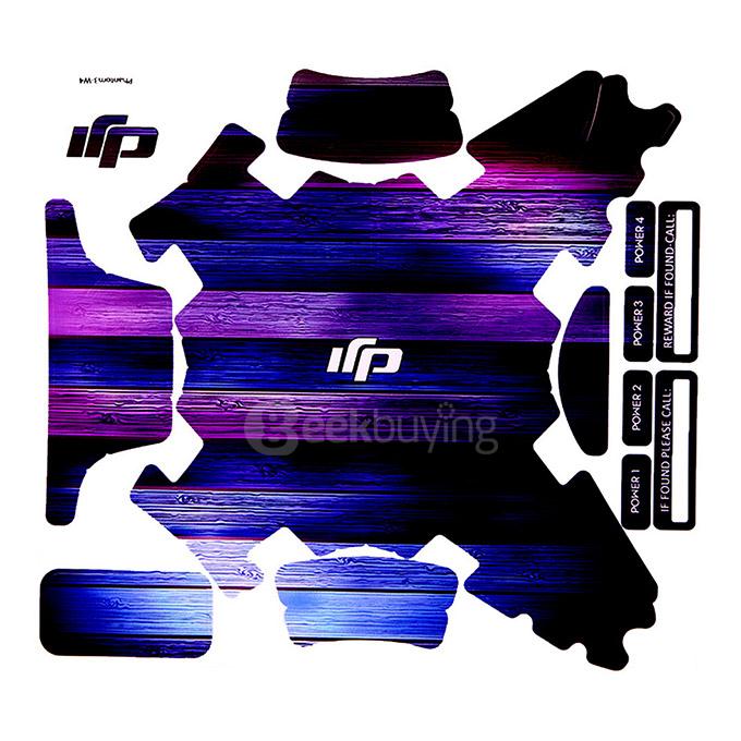 DJI Phantom 3 PVC Stickers Purple Woodgrain Pattern Decals