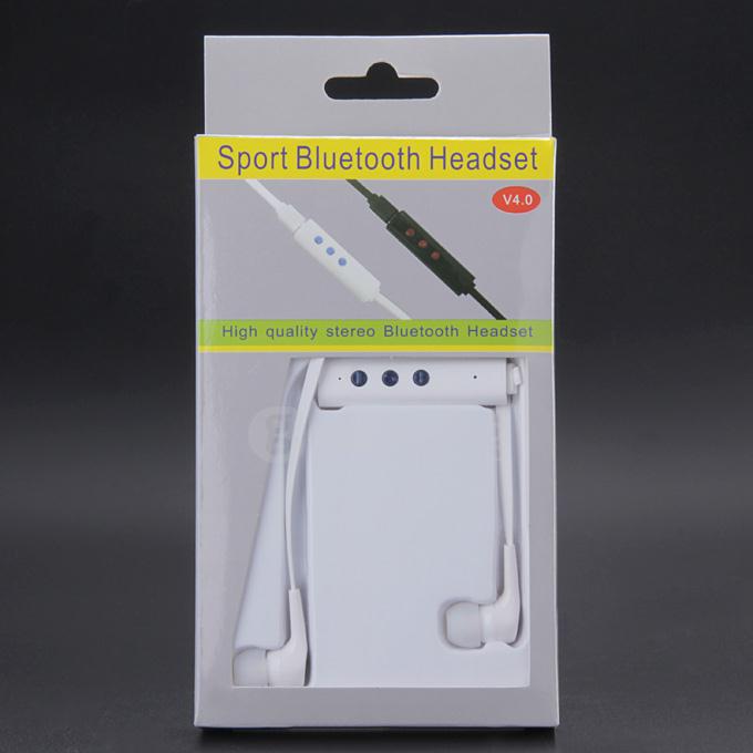 TY-01 Wireless Bluetooth 4.0 Stereo Earphone Fashion Sport Headphone Studio Music Headset with MIC - White
