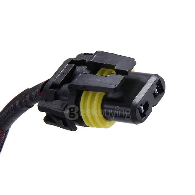 8000K Car H10 55W HID Xenon Headlight Light Lamp Bulb Replacement - Black + White ( One Pair )