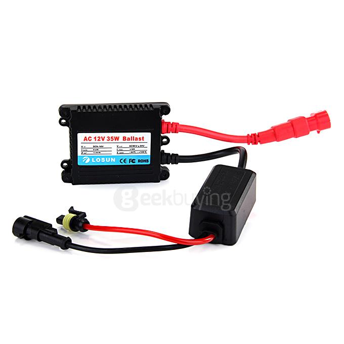 12000K H4-3 35W 12V DC230 Xenon HID Kit Car Headlight Slim Ballast Xenon Bulb White light - Black ( One Pair)