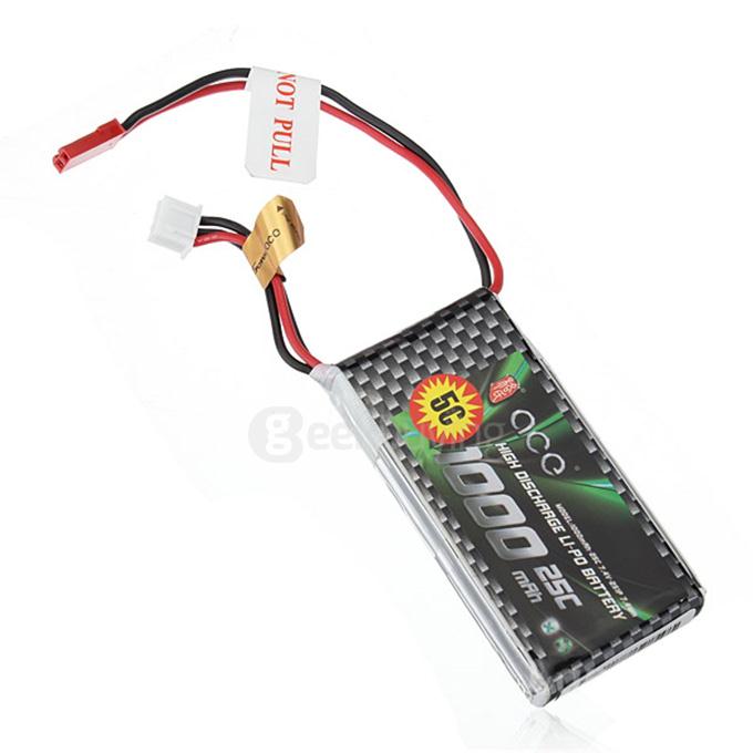 ACE High Quality 1000mAh 7.4V 25C Lipo Battery with T Plug