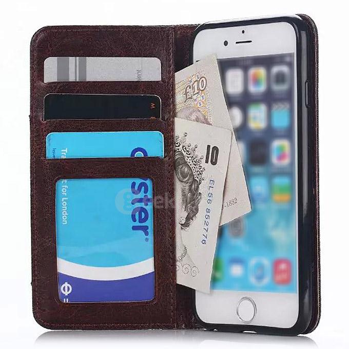 Protective Leather Case With Holder/Card Slots/Wallet For Apple iPhone 6s Plus 5.5inch - Light Blue