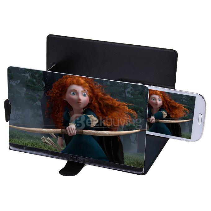 8.9 Inch Portable Magnifier HD Amplifier With Folding Screen For Universal Mobile Phones - Black
