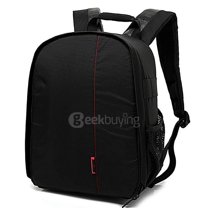 MA031 YKK zipper camera bag SLR camera bag Multifunctional backpack - Black + Red