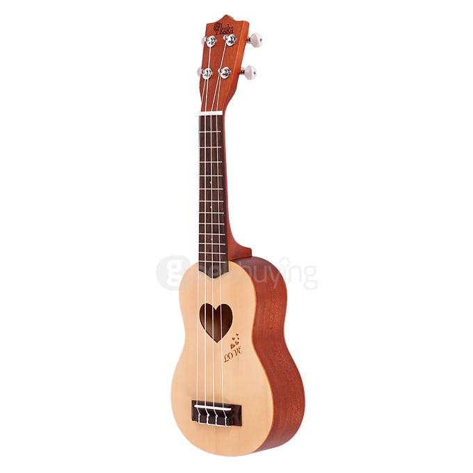 Kaka KUS-LOVE02 21 Inch Mini Mahogany Ukulele Handcraft Wood Children Mini Guitar 4 Aquila Strings