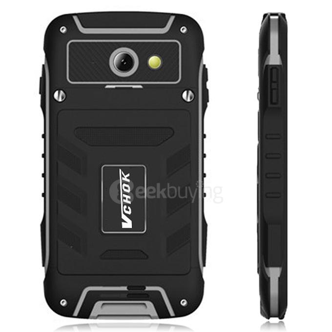 VCHOK F6 IP68 Waterproof Dustproof Shockproof Phone 4.5inch Android 4.4 MTK6582 Quad Core 1.3GHz 1GB 8GB 8.0MP - Gray