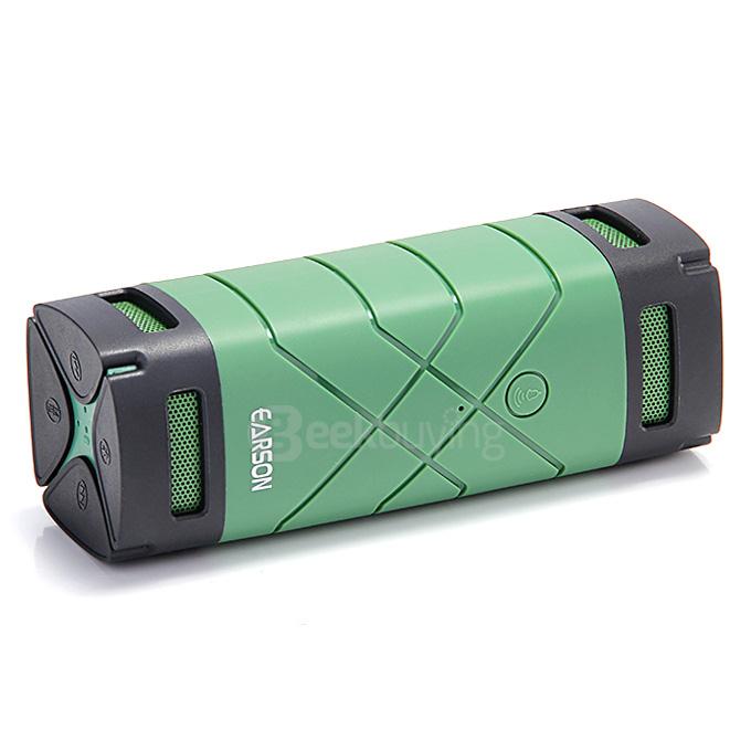 2015 EARSON Outdoor Wireless Water/Shockproof Stereo Speaker Audio MINI Portable Music Player Bluetooth 4.0 - Green