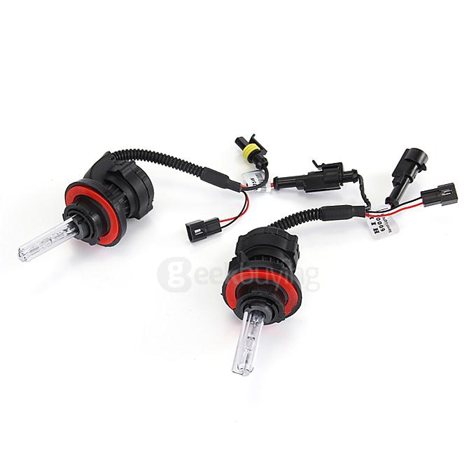 8000K Car H13-3 35W HID Xenon Headlight Light Lamp Bulb Replacement - Black + White ( One Pair )