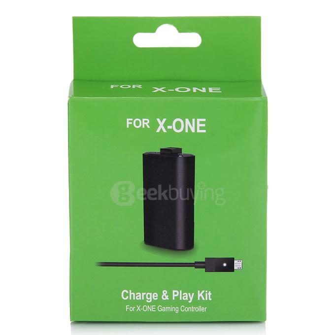 Xbox One Battery 1400mAh Charger Play Kit - Black