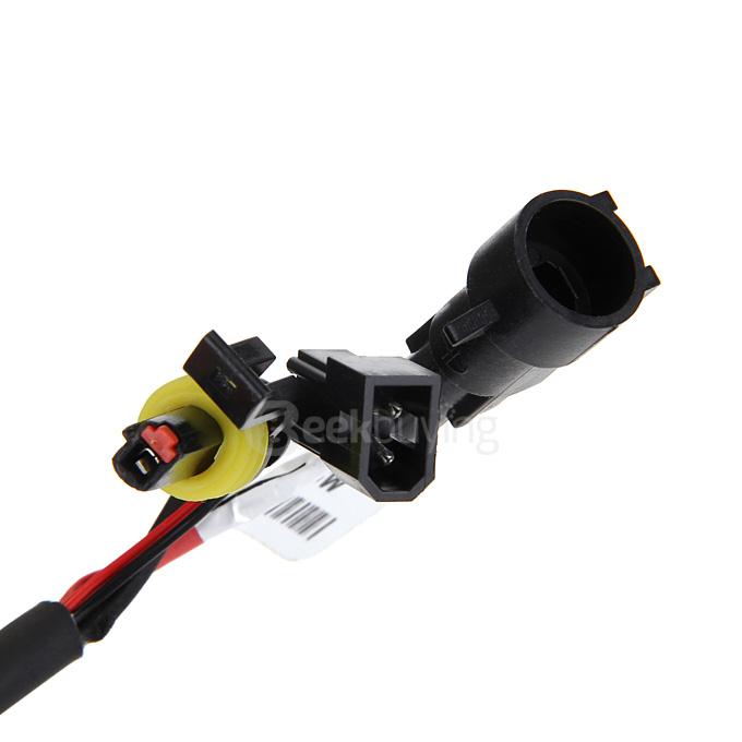 5000K Car H13-3 55W HID Xenon Headlight Light Lamp Bulb Replacement - Black + White ( One Pair )