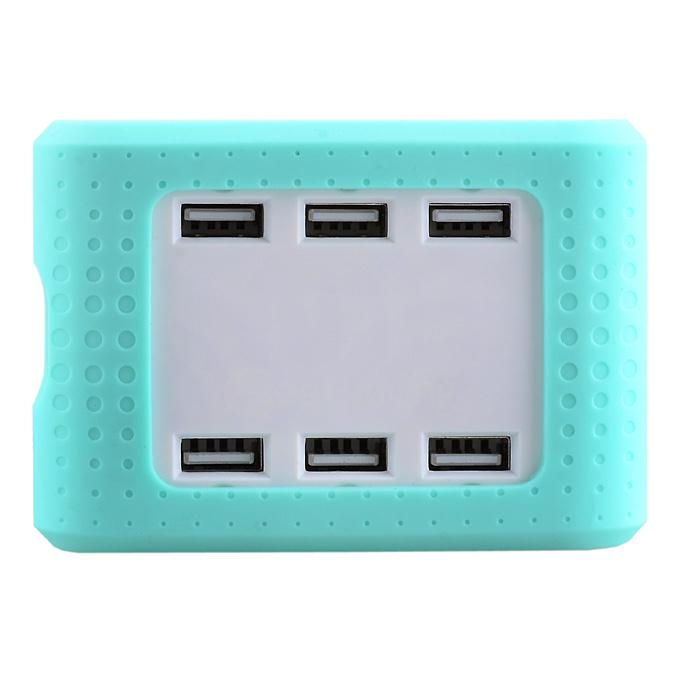 US Plug TYD-531 6-Port USB Charger for Android / iOS Devices - Green + White