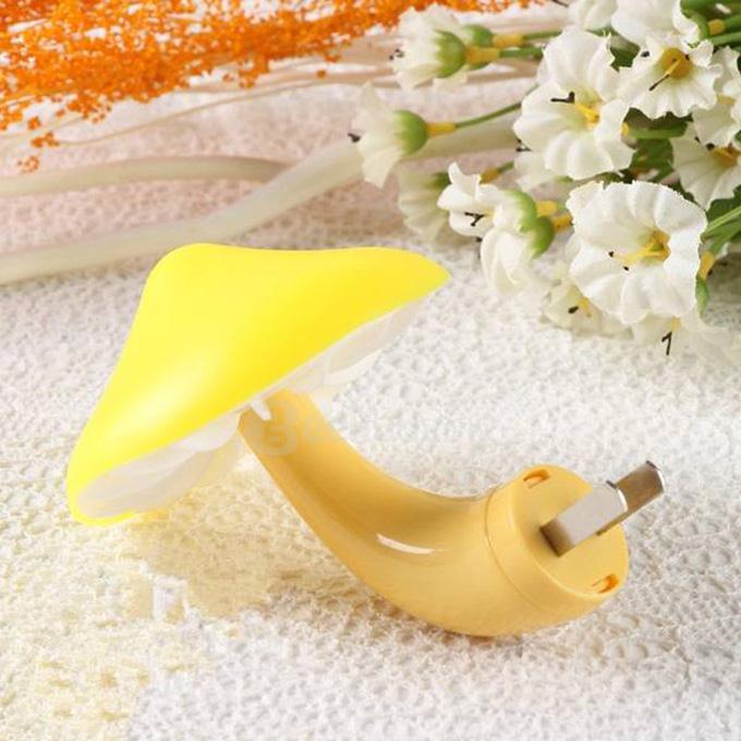 Mini Mushroom Wall Night Light Light-controlled Bedroom Lamp