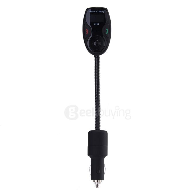 Bluetooth FM Transmitter Handsfree Car Kit MP3 Music Player Radio Adapter With AUX SD Card Reader - Black