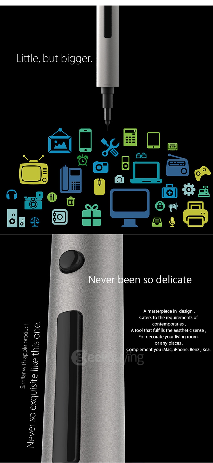 Wowstick 1S 1/8 Inch Toolkit Mini Lithium Cordless Electric Power Screwdriver With LED Base Cover Magnetic Board USB