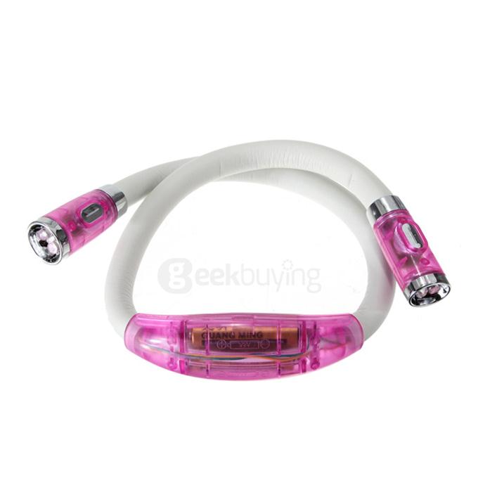 LED Flashlight Hands-Free Book Reading Huglight Lamp - Pink