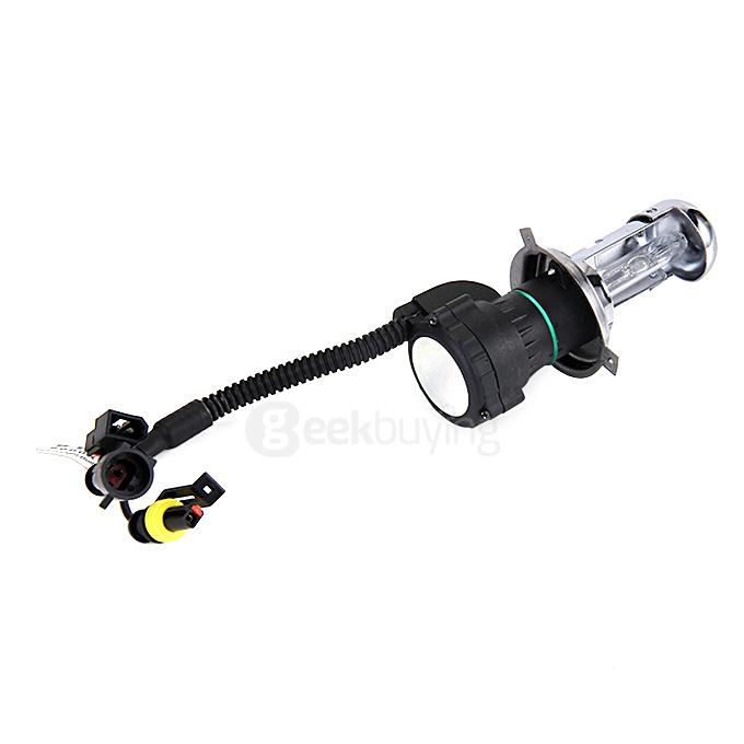 4300K Car H4-3 35W HID Xenon Headlight Light Lamp Bulb Replacement - Black + White ( One Pair )