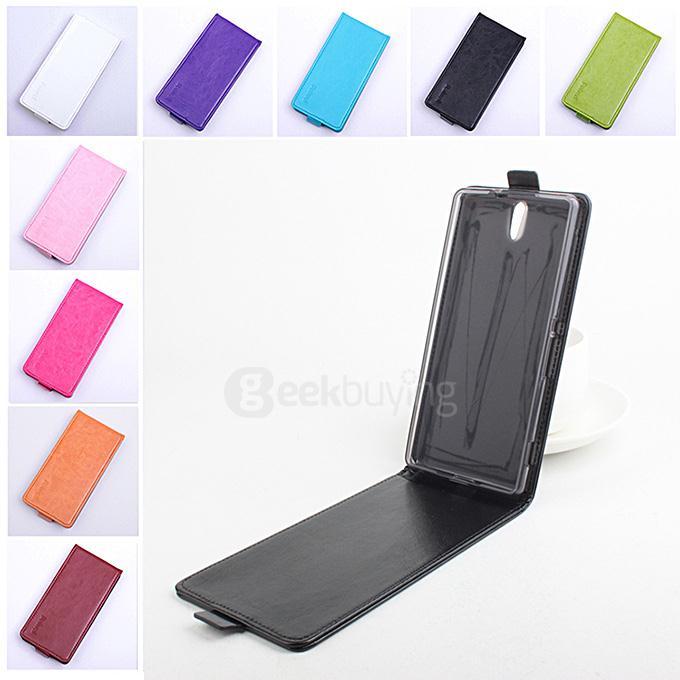 Baiwei Protective Hard Cover Up&Down Flip Stand Leather Case with Back Shell for Sony Xperia C5 Smartphone - Rose