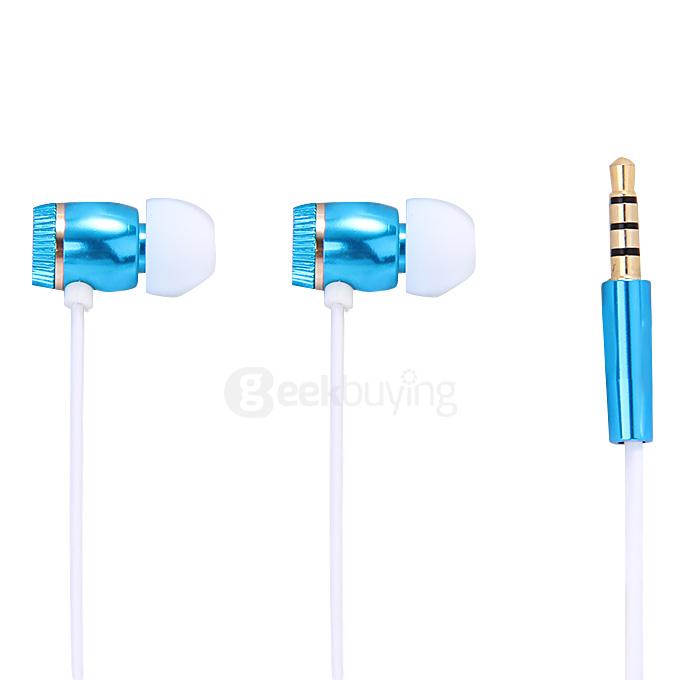 NJ-212 3.5mm Deep Bass In-ear Earphones HIFI Headphone with Mic/Control For iOS Android - Blue